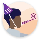 Fifteenth
      birthday badge