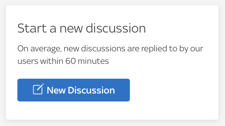 new discussion button