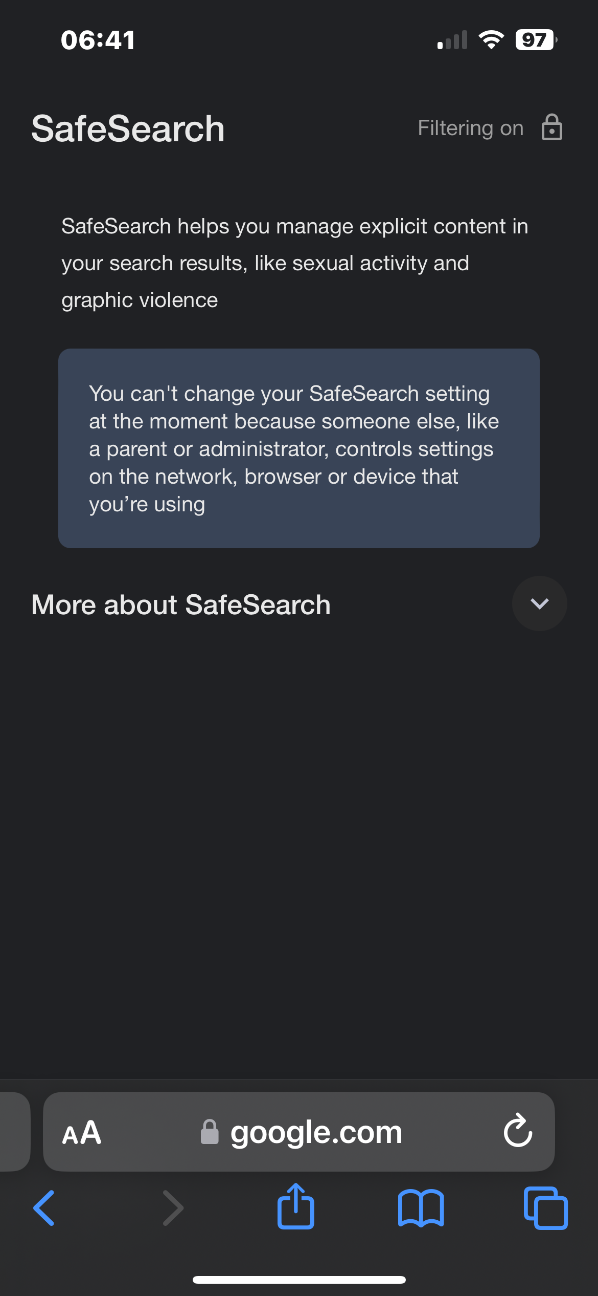 Turning safesearch off Sky Community