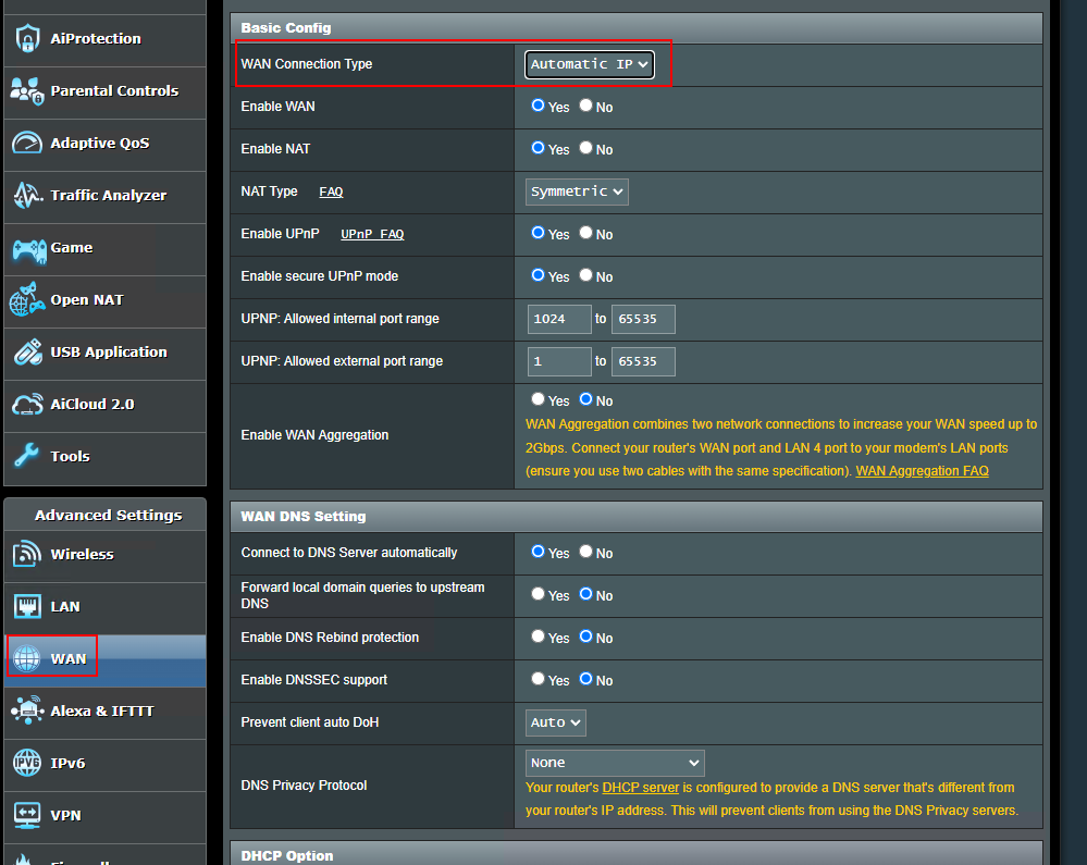 Asus tuf ax3000v2, no internet on fttp | Sky Community