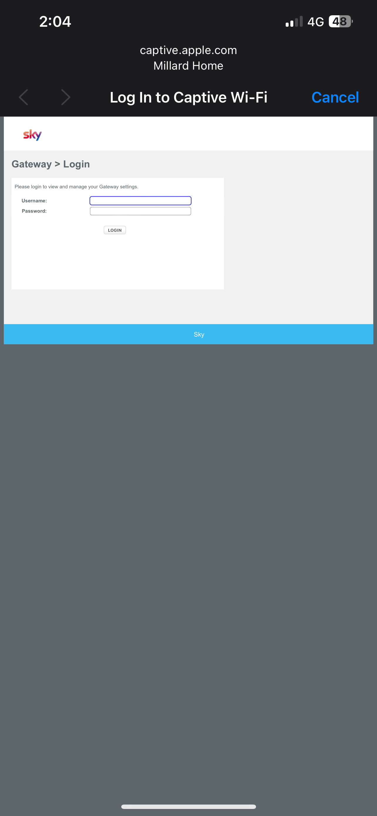 Home broadband not working and wants gateway infor... Sky Community