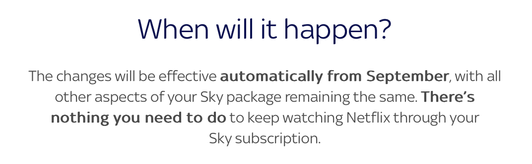 Answered: Updates on Netflix Plan through sky | Sky Community