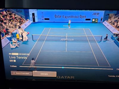 Live sport channel showing 'Live sync' option to reduce latency