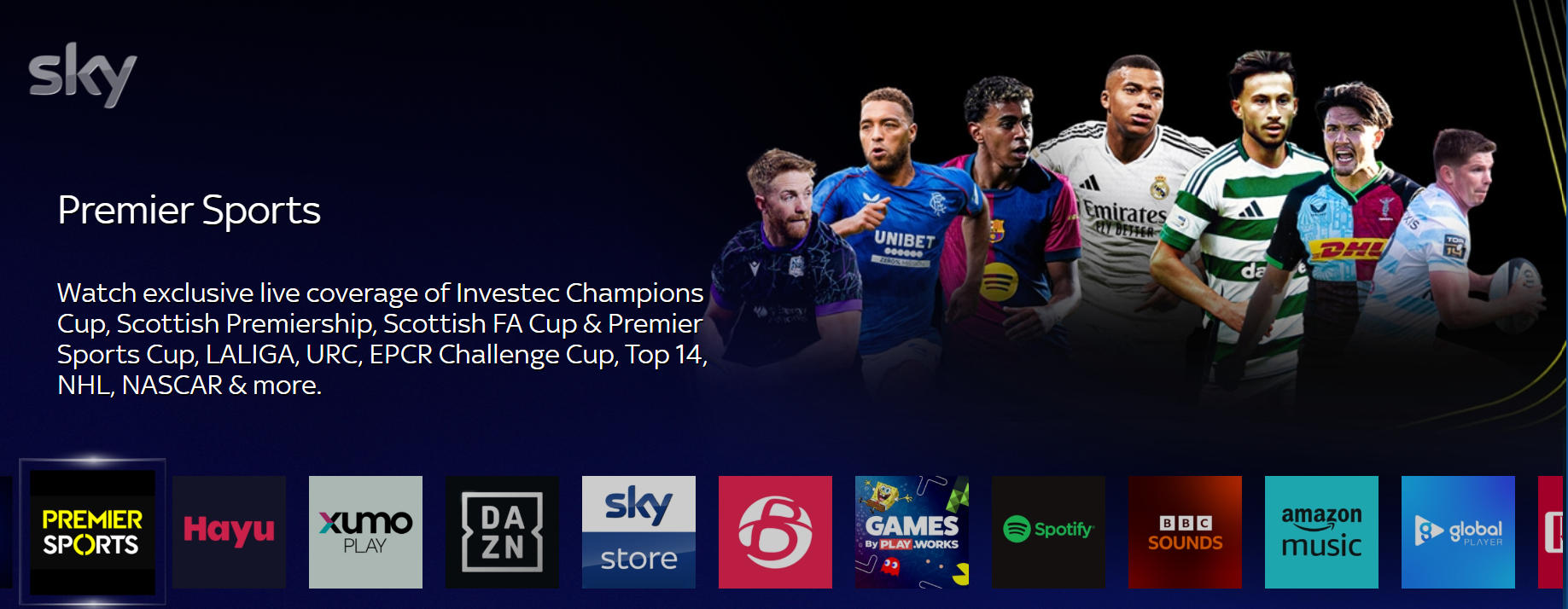 PREMIER SPORTS APP NOW AVAILABLE ON SKY GLASS SKY STREAM intelligence overview