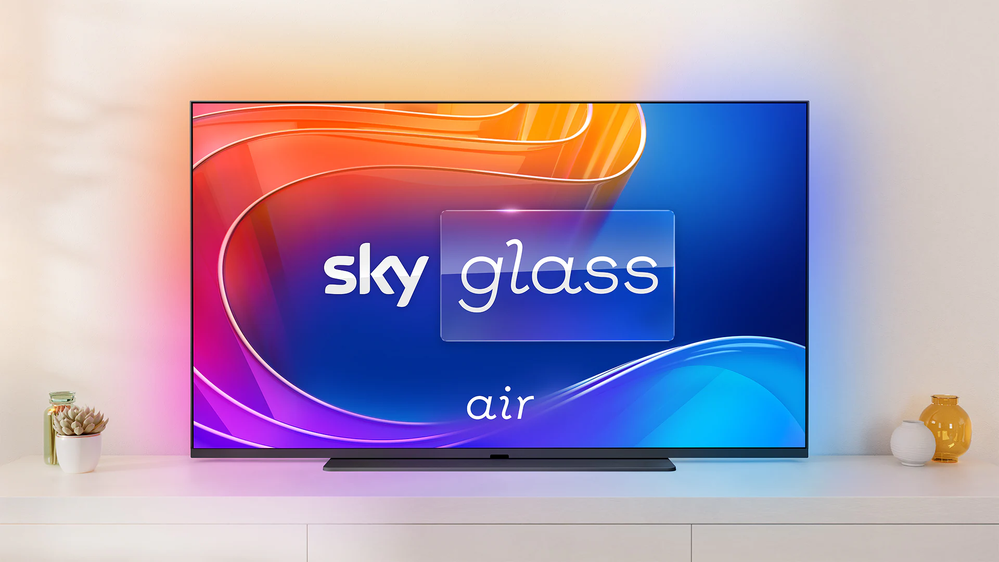 Television showing Sky glass air