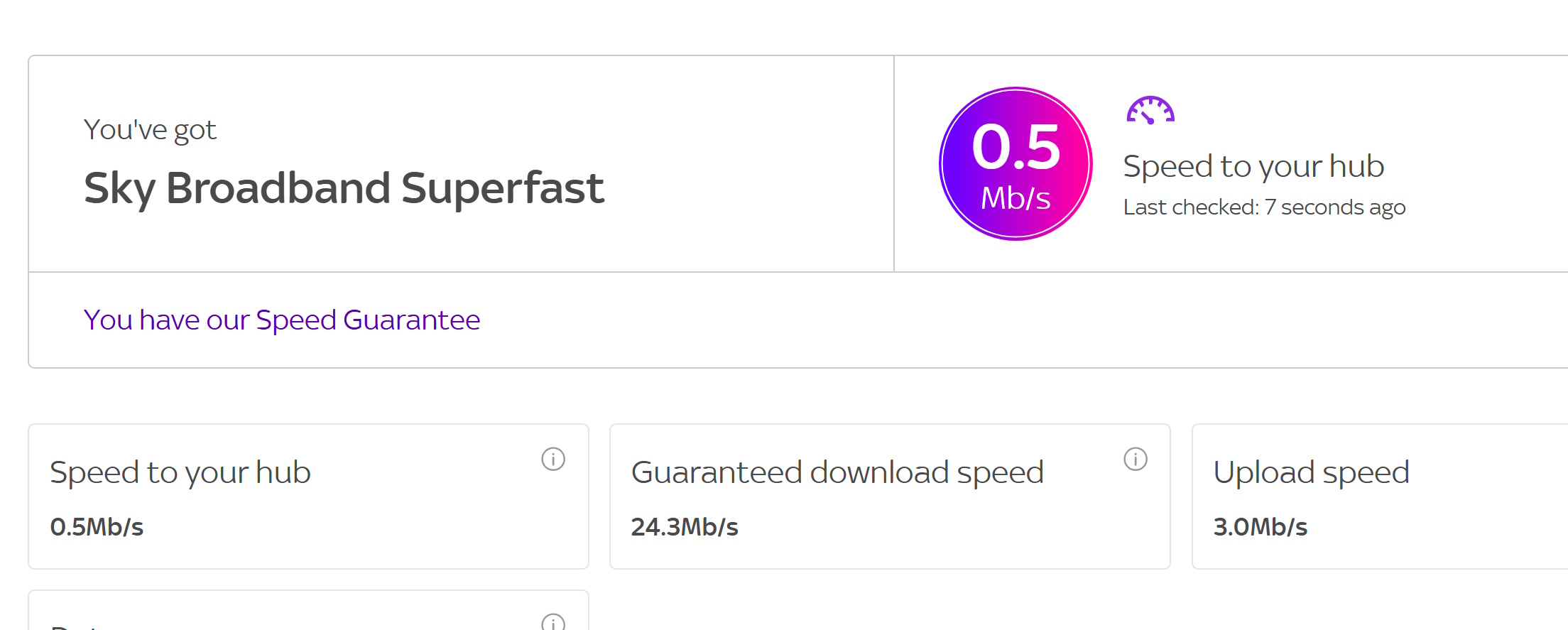 Answered: New Sky Max Hub (white) severe Ethernet speed drop... | Sky ...