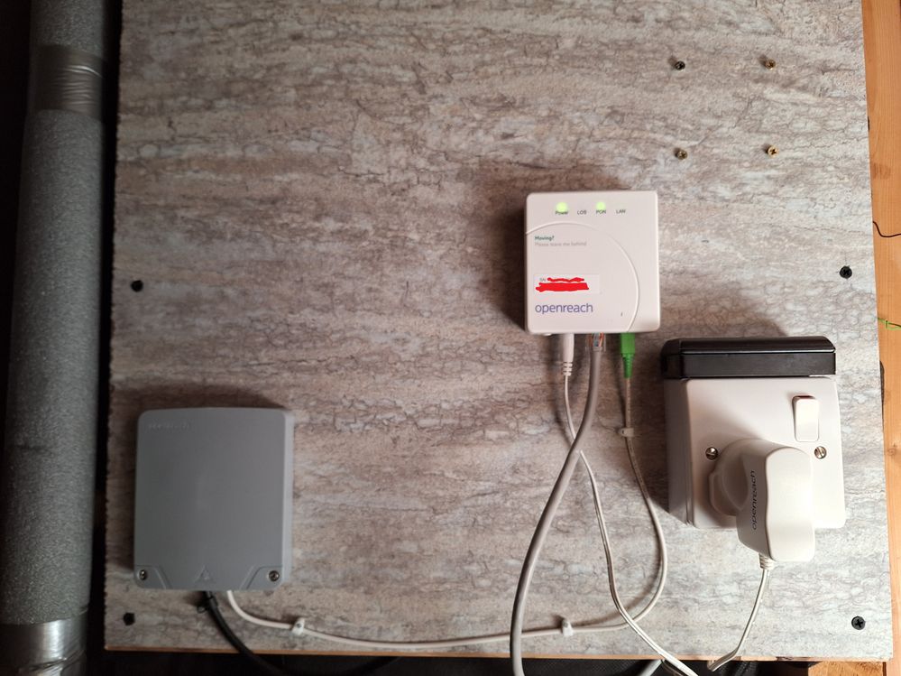Nokia model ONT  connected and powered