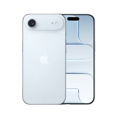 Image of new iPhone Air in Sky Blue.