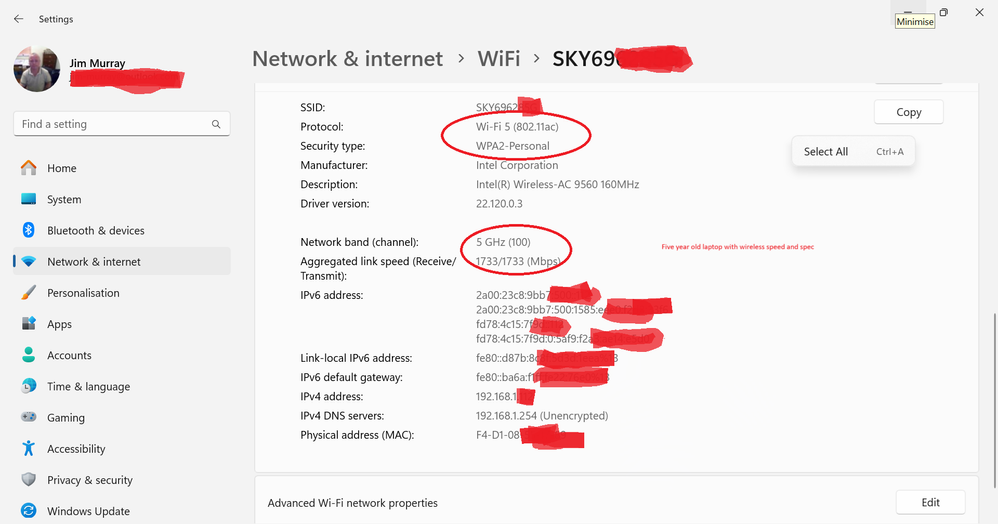 Windows 11 wireless sync speed.