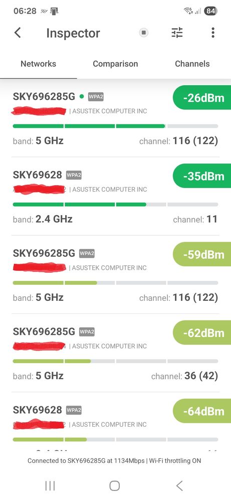 NetSpot picture of connected Routers/AP's