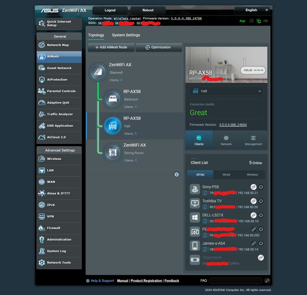 Asus AP Wireless Backhauled!