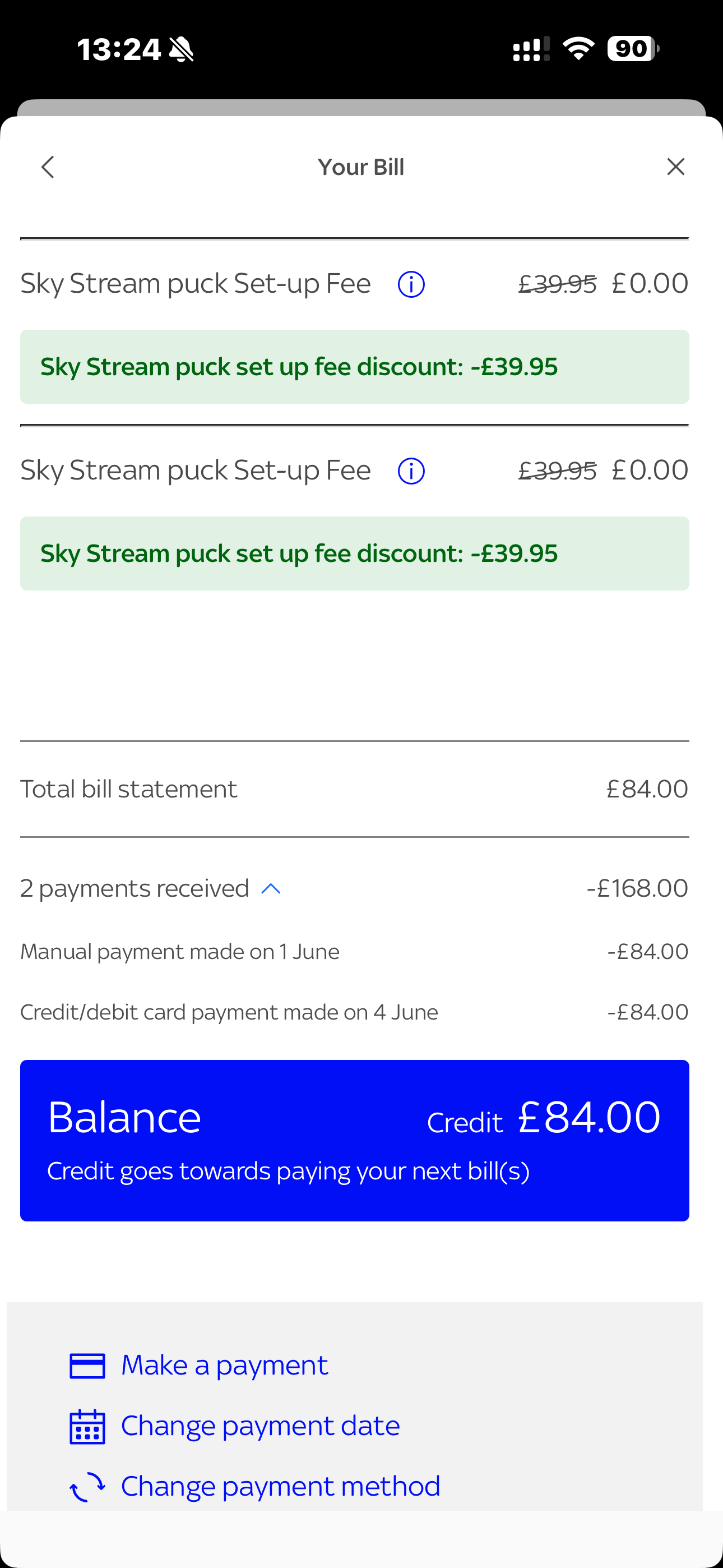 Paid my sky bill and I just got a text saying they... | Sky Community