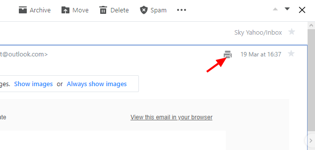 no print option on iphone