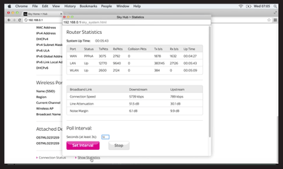 Your Sky Hub statistics should look similar to this.