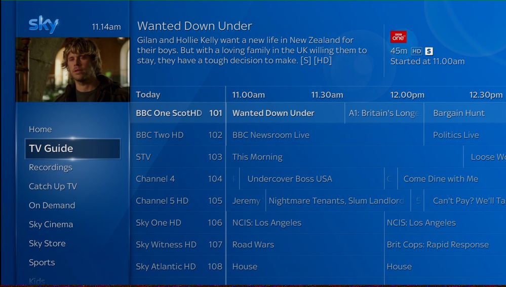 Changes to the Sky TV Guide March 2019