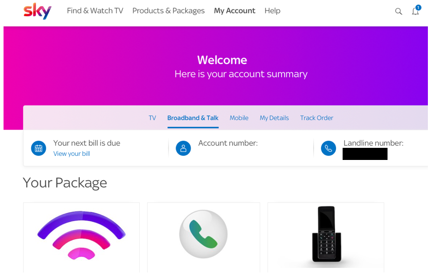 how to block a number on landline sky