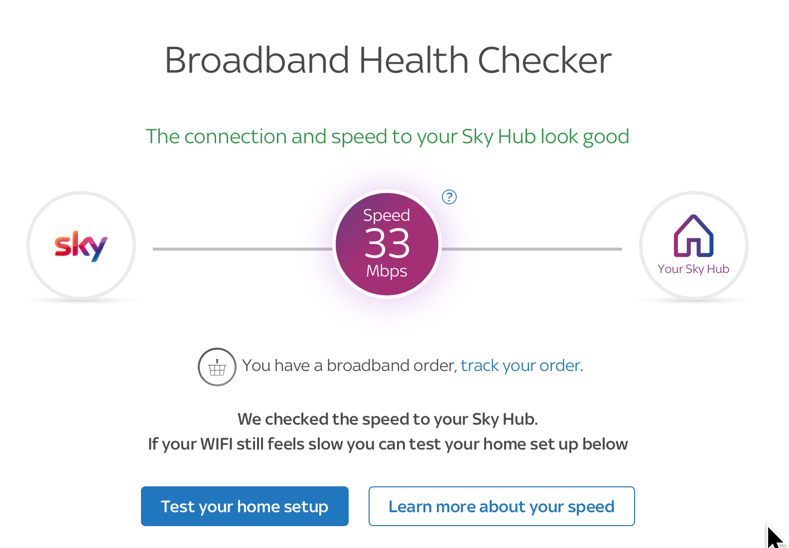 Intermittent Sky broadband