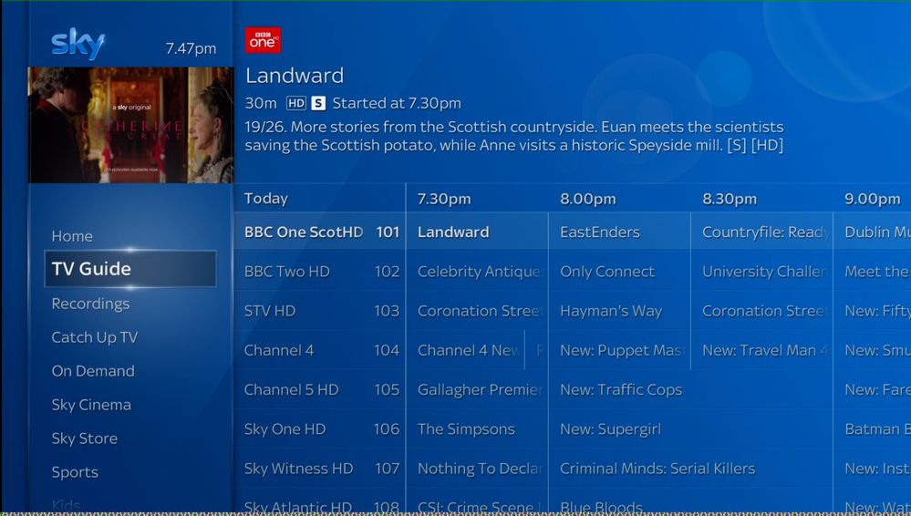 Sky Entertainment Programme Liste