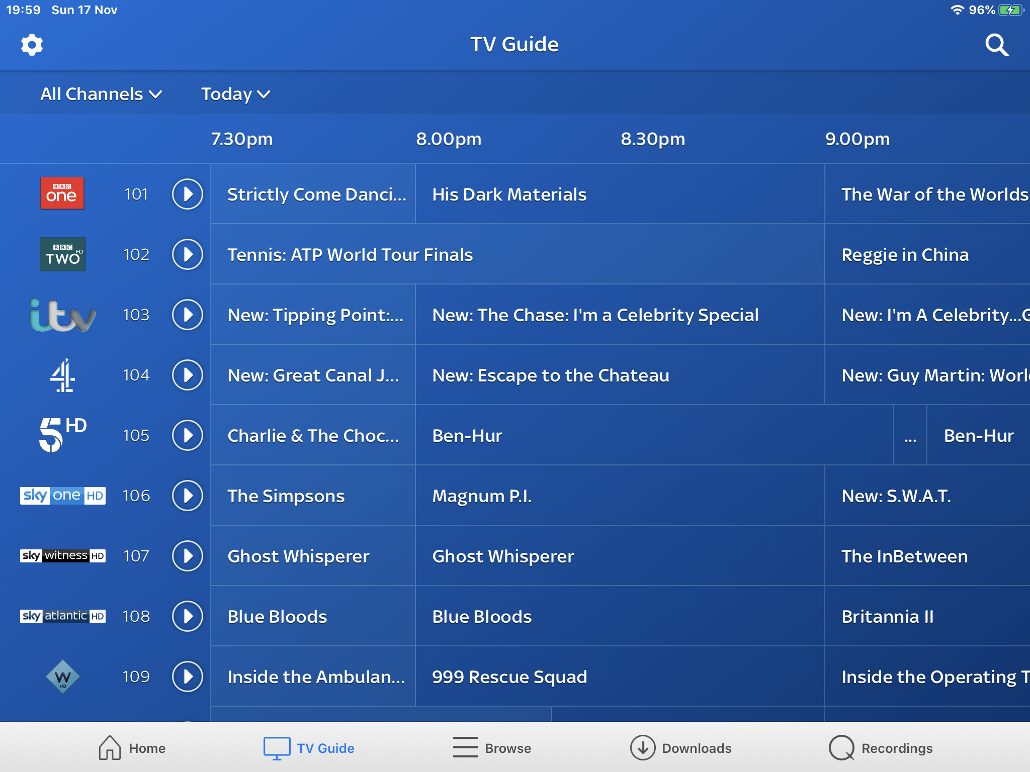 Sky go TV guide missing channels - Sky Community