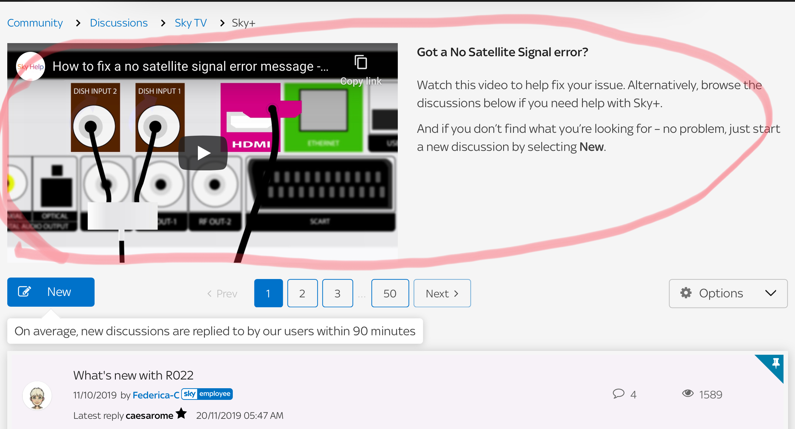 Answered Loss of signal on sky TV channels Sky Community