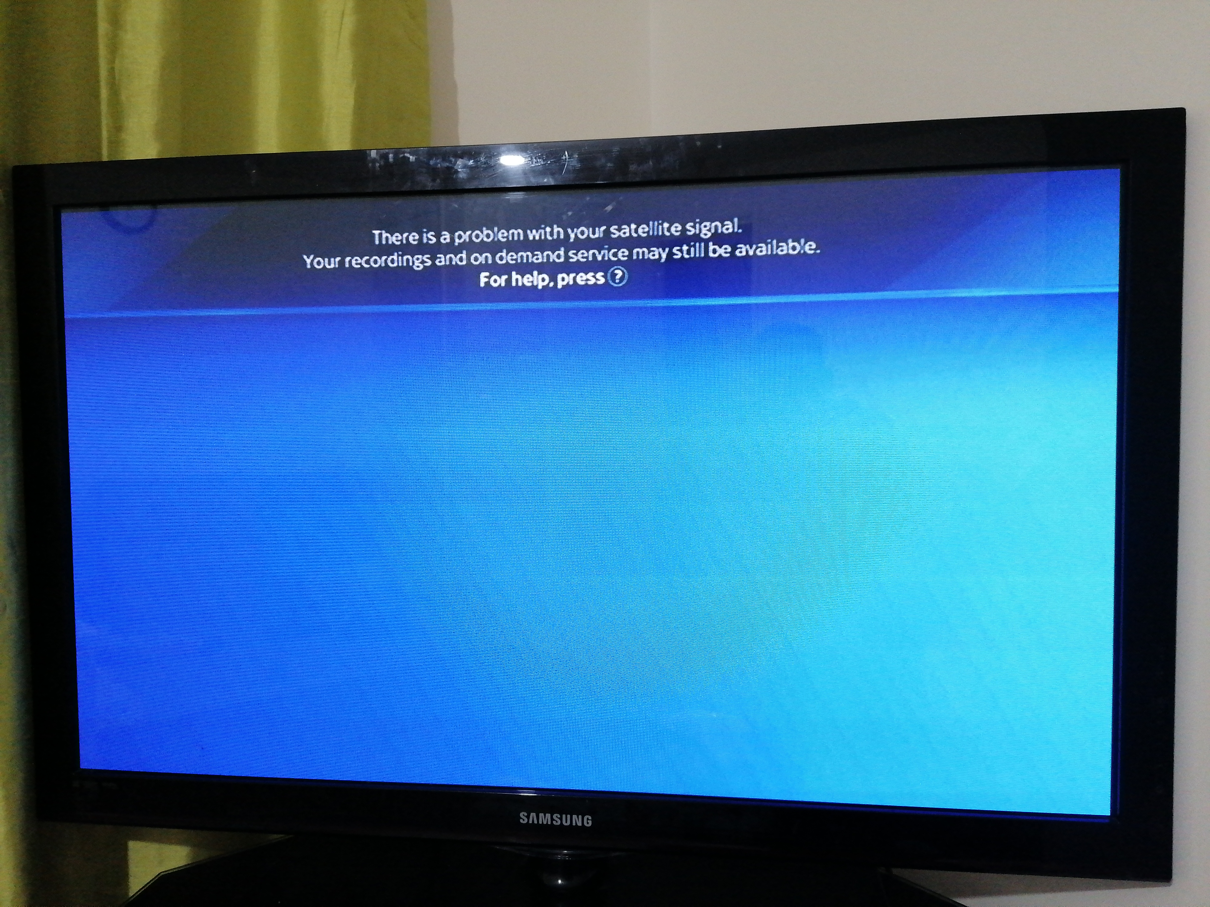 Answered There is a problem with your satellite signal. You... Sky