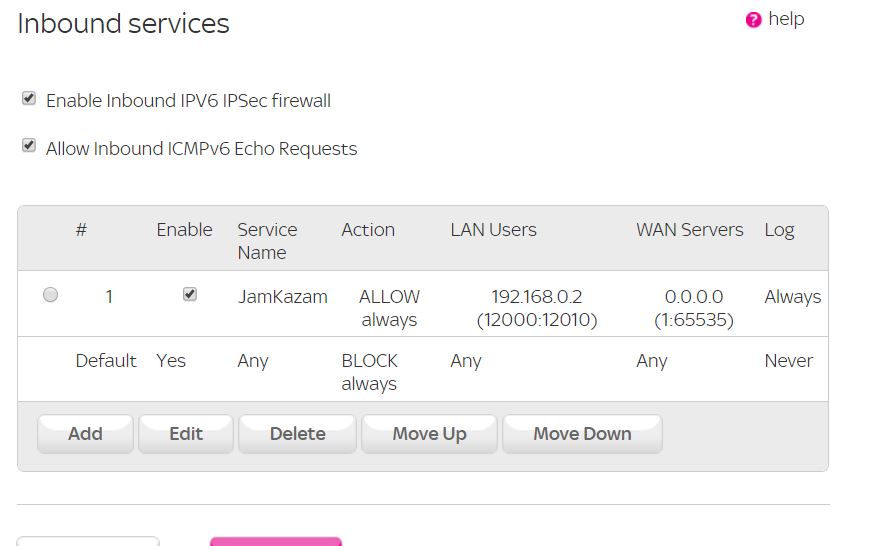 Answered Cant use JamKazam application getting 'UDP Block... Sky