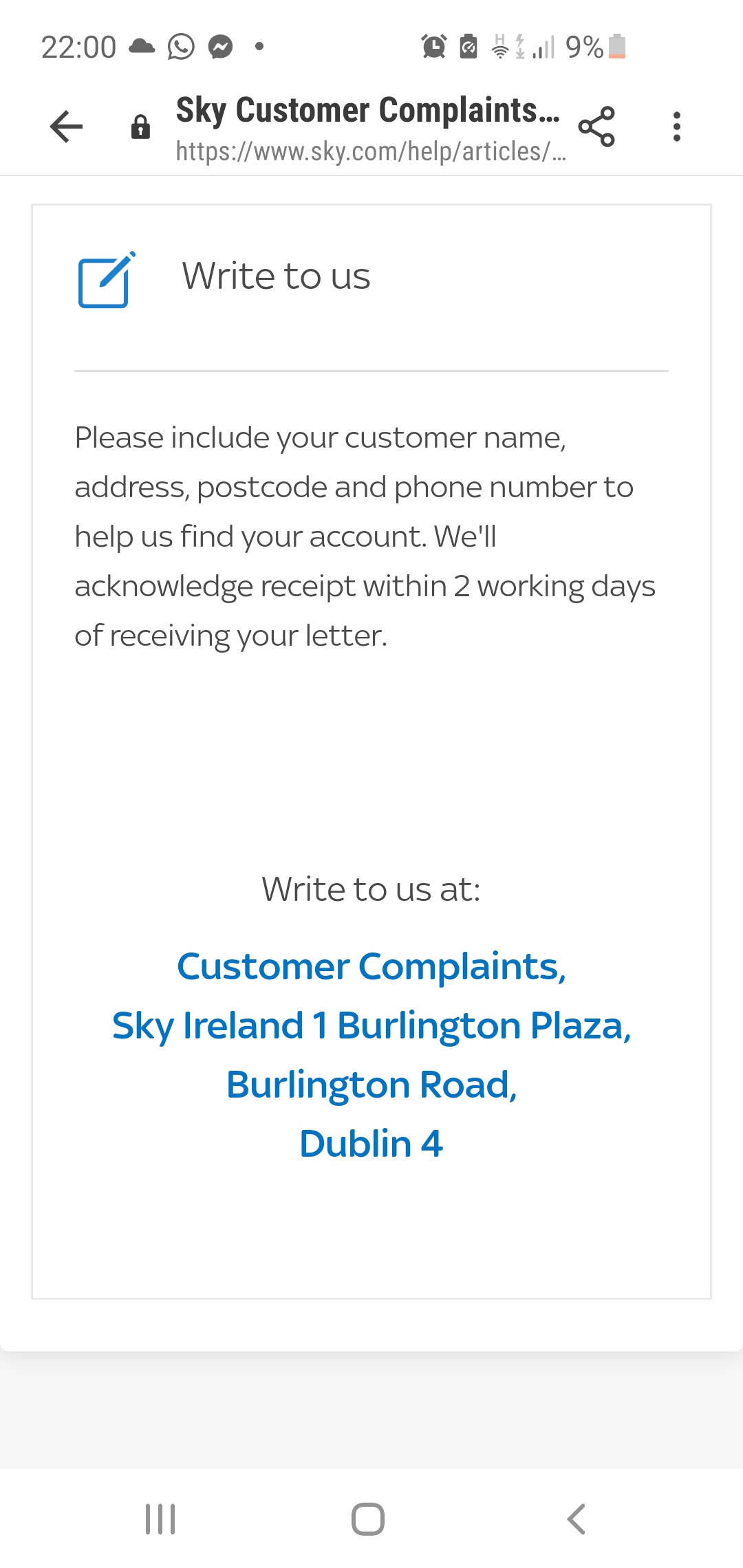 How to contact Sky on email? Sky Community