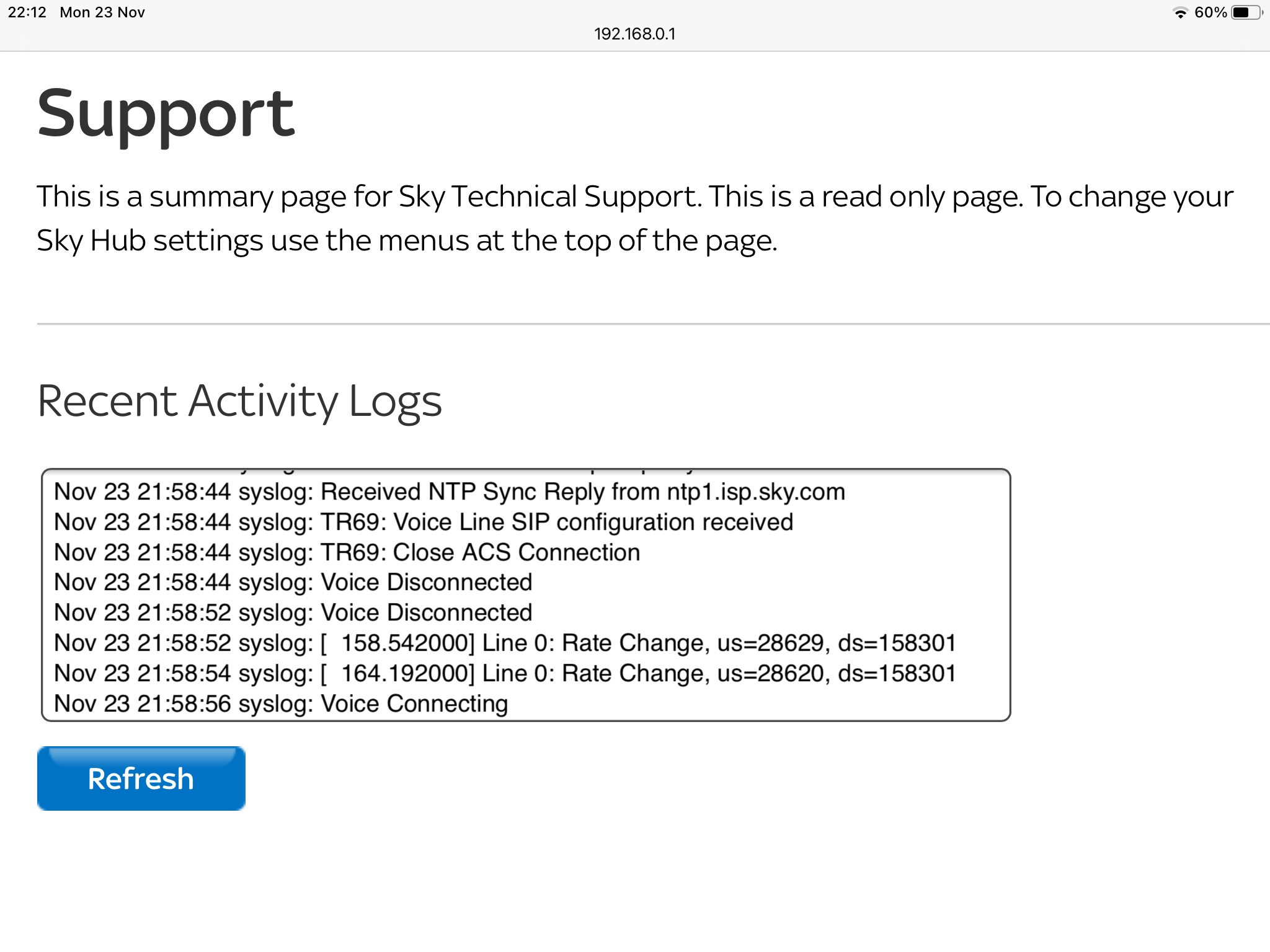 Sky router keeps switching off and rebooting Sky Community
