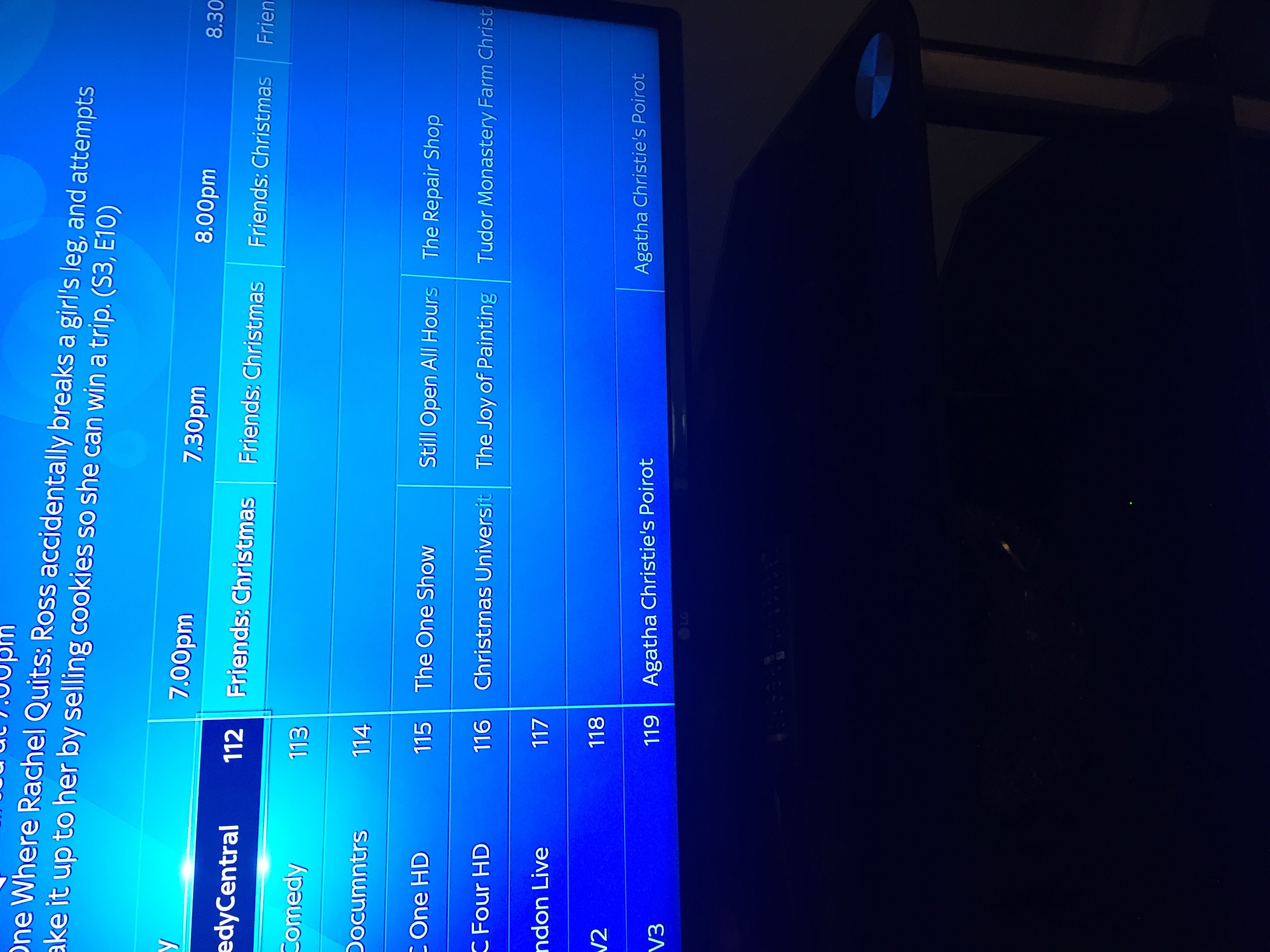 On TV guide there are blanks for some channels so Sky Community