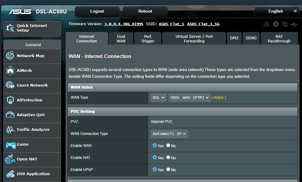 Asus DSLAC68U do not connect to SKY ISP Sky Community