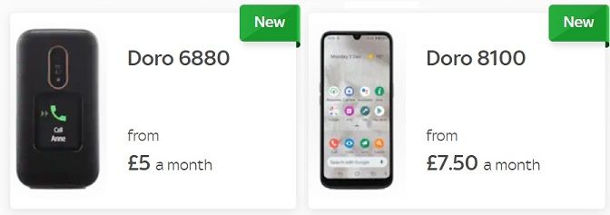 Alt Text: Doro Mobile handsets for Accessibility customers.