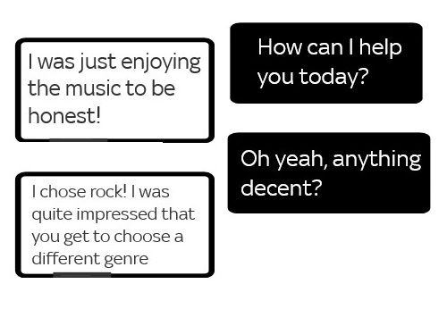 Alt Text: Sky Jukebox responses.