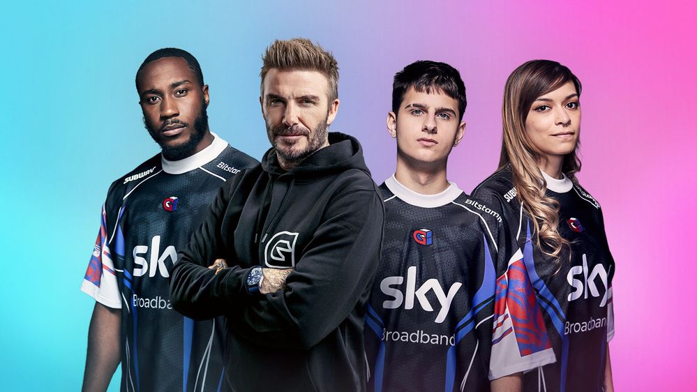 Alt Text: an image of the Guild esports team, fronted by David Beckham.