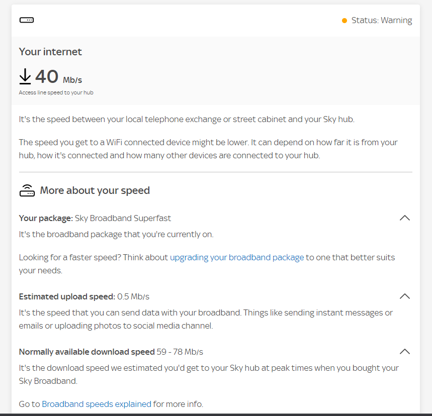 keeps dropping out Sky Community