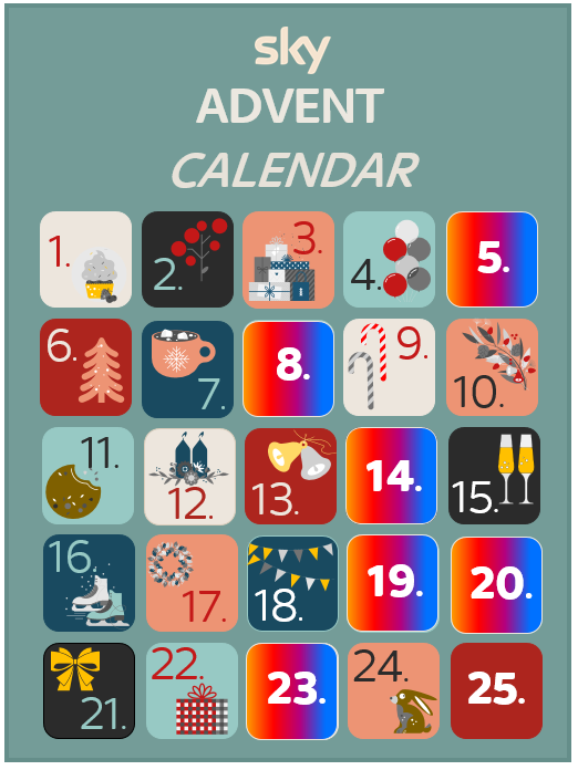 The @SkyHelpTeam Christmas Advent Calendar.