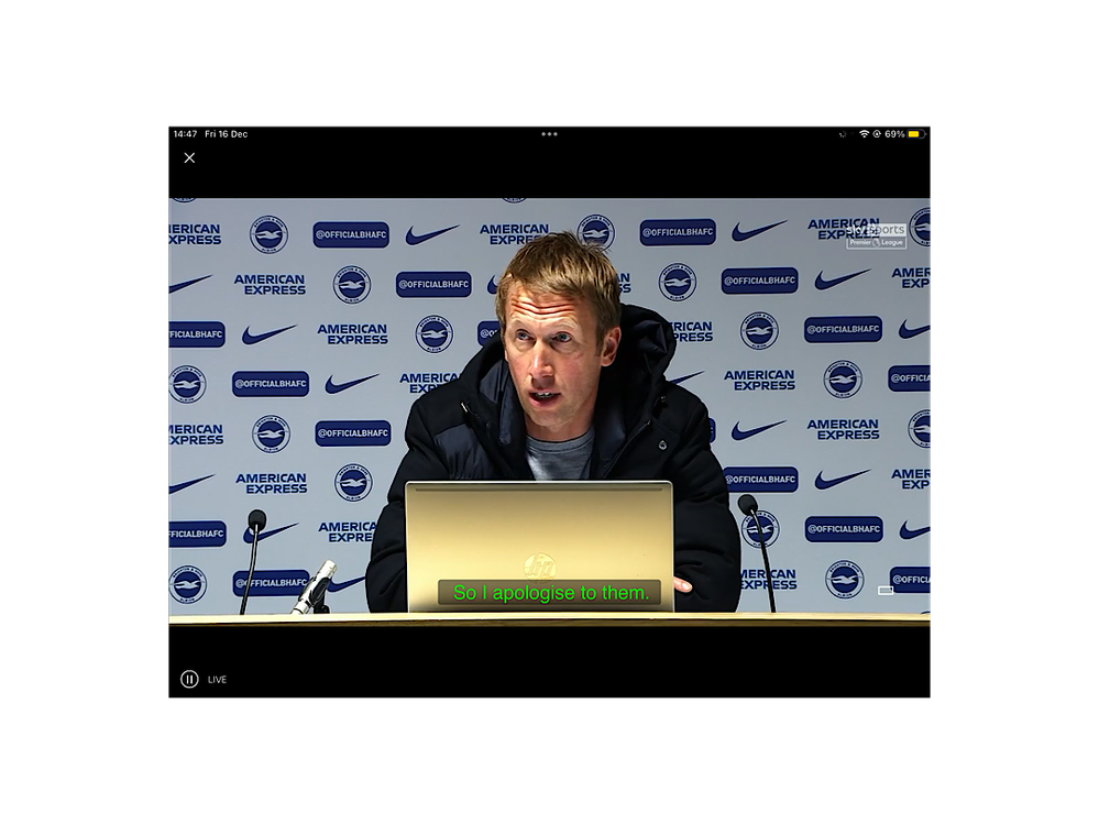 Experiencing closed caption subtitles on sky sport... Sky Community