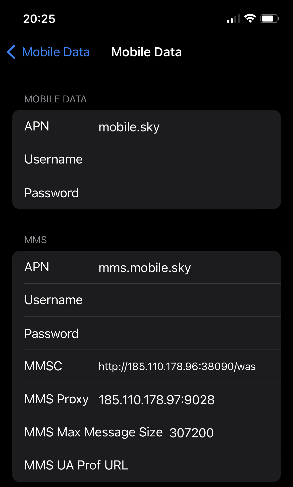 MMS not working Sky Community
