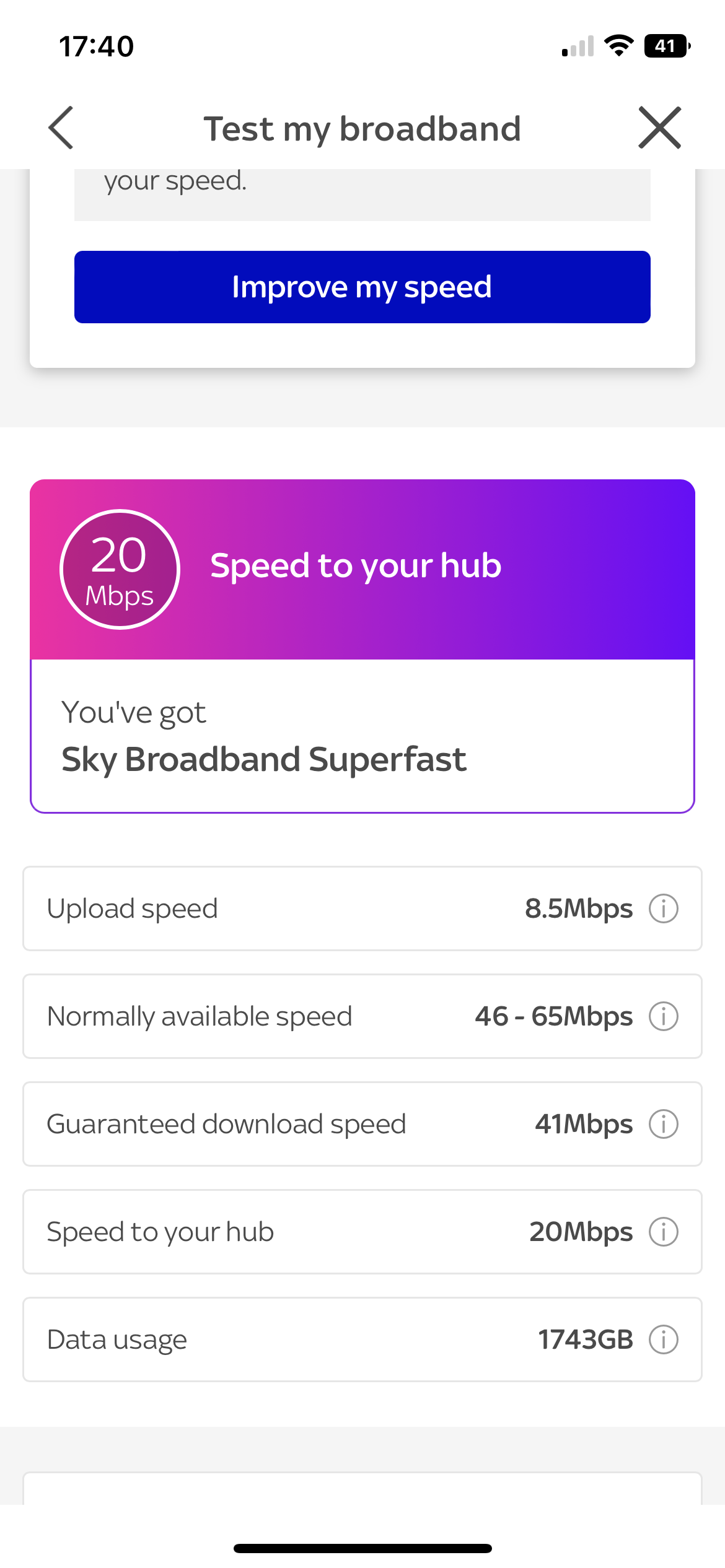Slow speeds all of a sudden, connection downstream... Sky Community