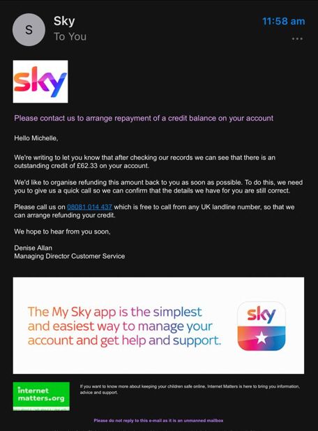 Answered: Is This A Scam Refund | Sky Community