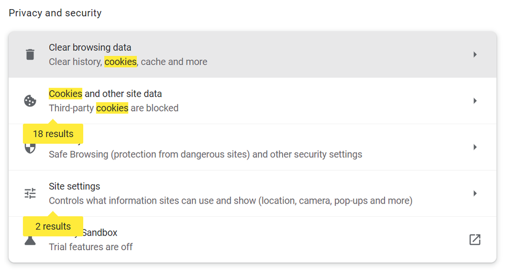 Clearing browser cache and cookies for Sky websites