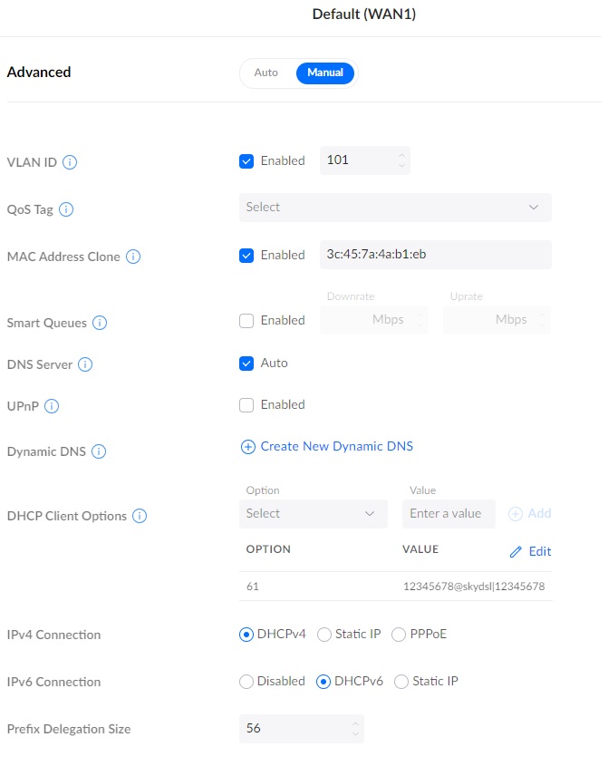 Answered Unifi Dream Router in UK Configuration Not Working Sky