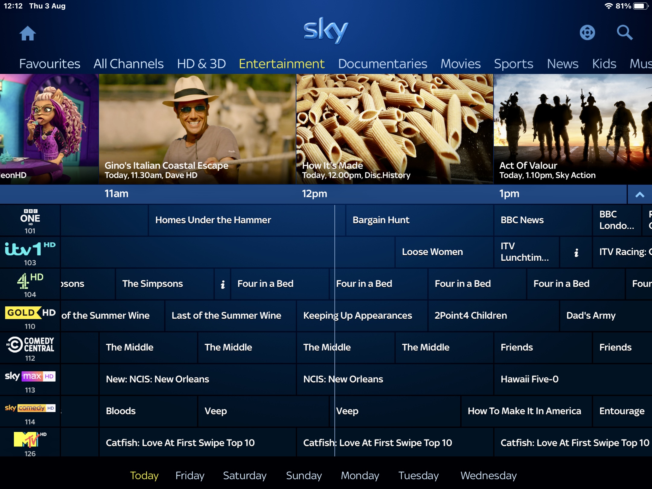 Missing channels from my Sky+ app | Sky Community