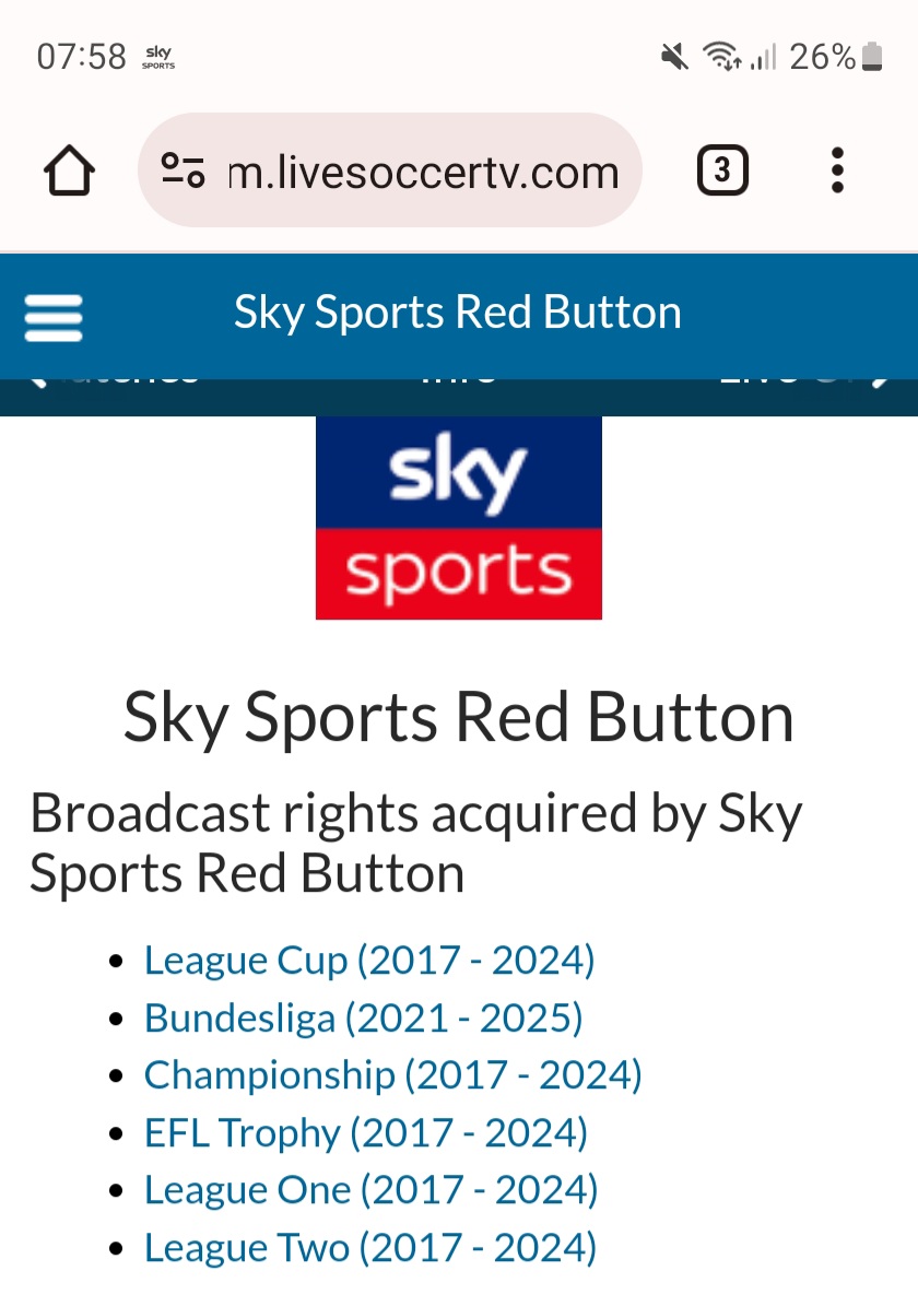 Sky sports red discount button