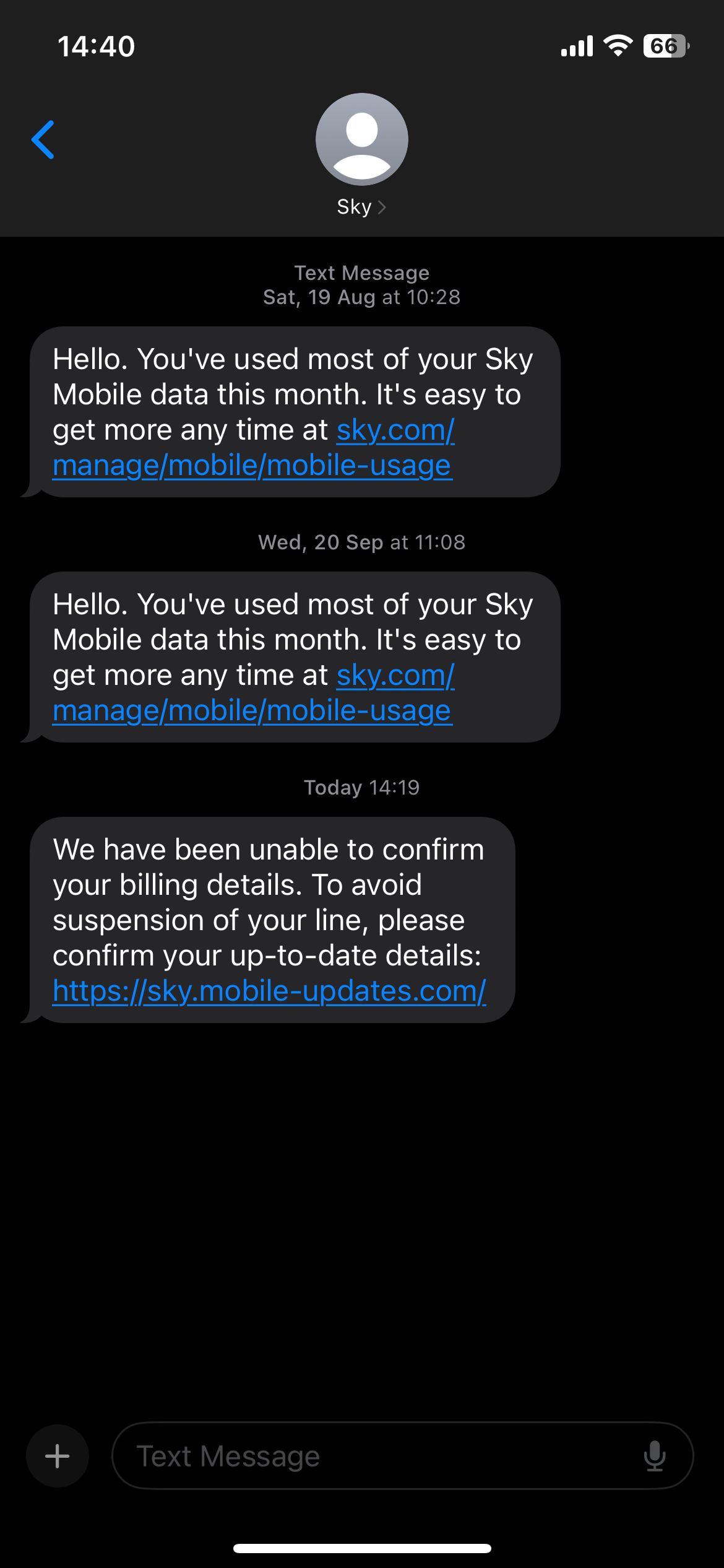 Answered: Is this a scam or no? | Sky Community