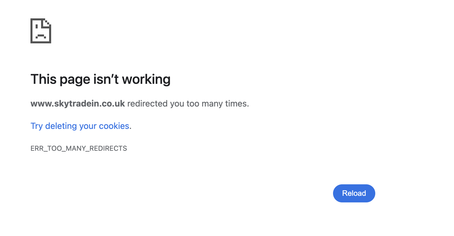 https//www.skytradein.co.uk/ is not working Sky Community