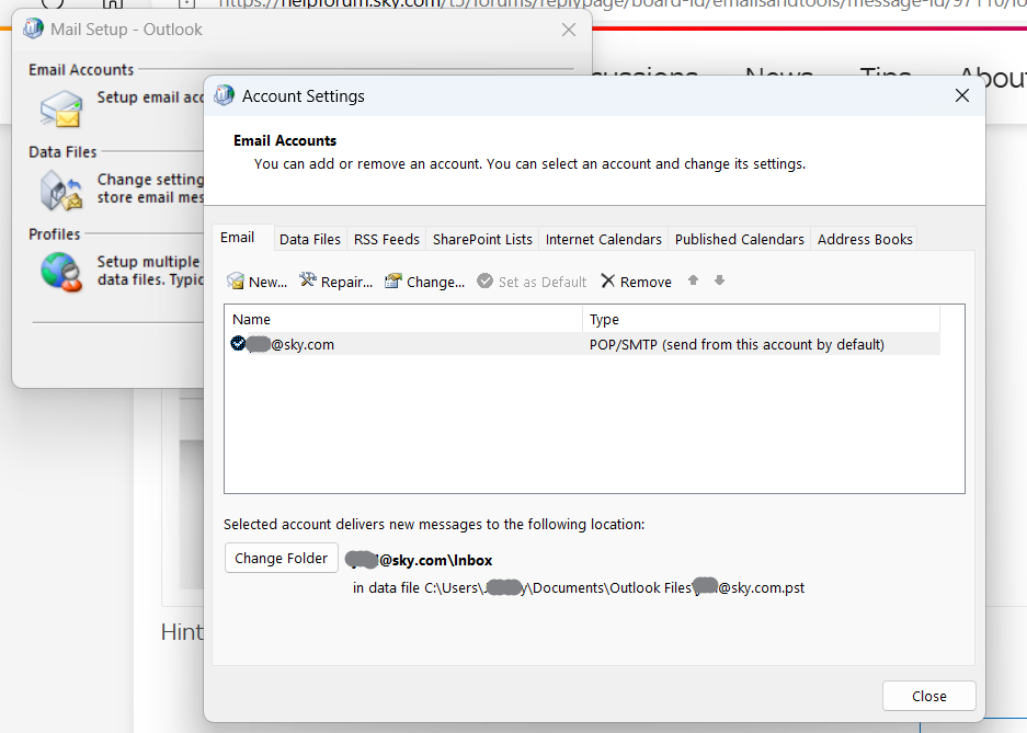 add-sky-email-to-outlook-issues-sky-community