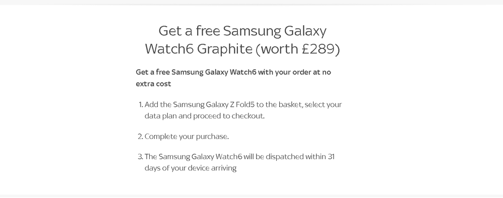 Samsung free watch claim online