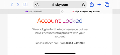 Answered Locked out of account Sky Community