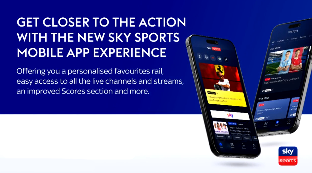 A new Sky Sports App Experience