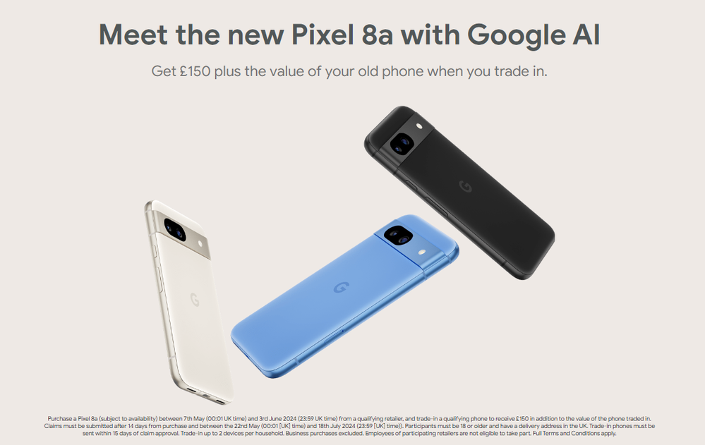 Google Pixel 8a Trade-In Offer
